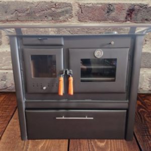 cocina xl gris con leñero