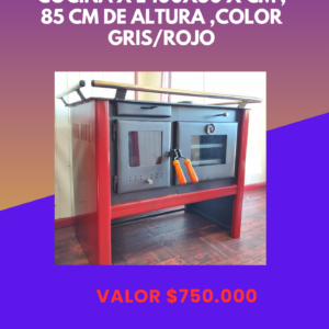 cocina xl gris/rojo